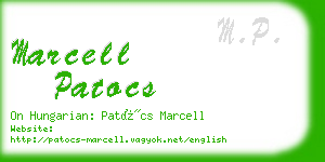 marcell patocs business card